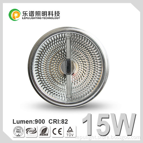 12W NO dimmable 2700k Ra85 cob led ar111 GU5.3 12v with CE AND ROHS approved